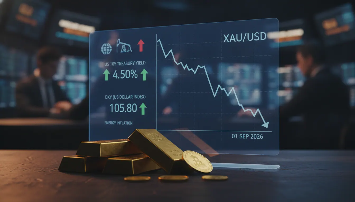 Gold fällt auf Zwei-Wochen-Tief: Steigende Treasury-Renditen und starker Dollar belasten