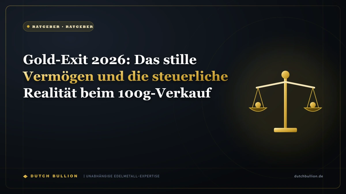 Gold-Exit 2026: Das stille Vermögen und die steuerliche Realität beim 100g-Verkauf