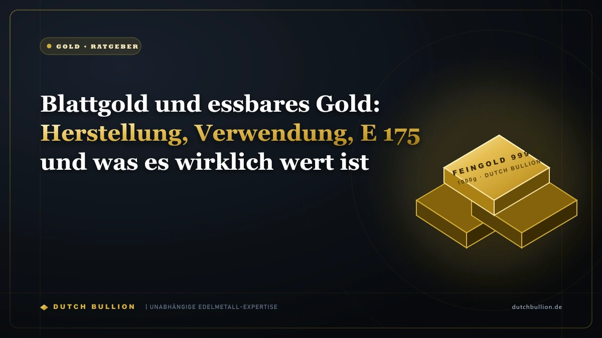 Blattgold und essbares Gold: Herstellung, Verwendung, E 175 und was es wirklich wert ist
