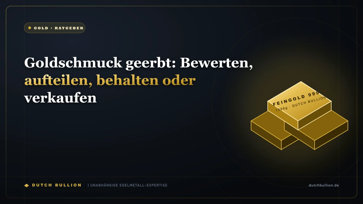 Goldschmuck geerbt: Bewerten, aufteilen, behalten oder verkaufen