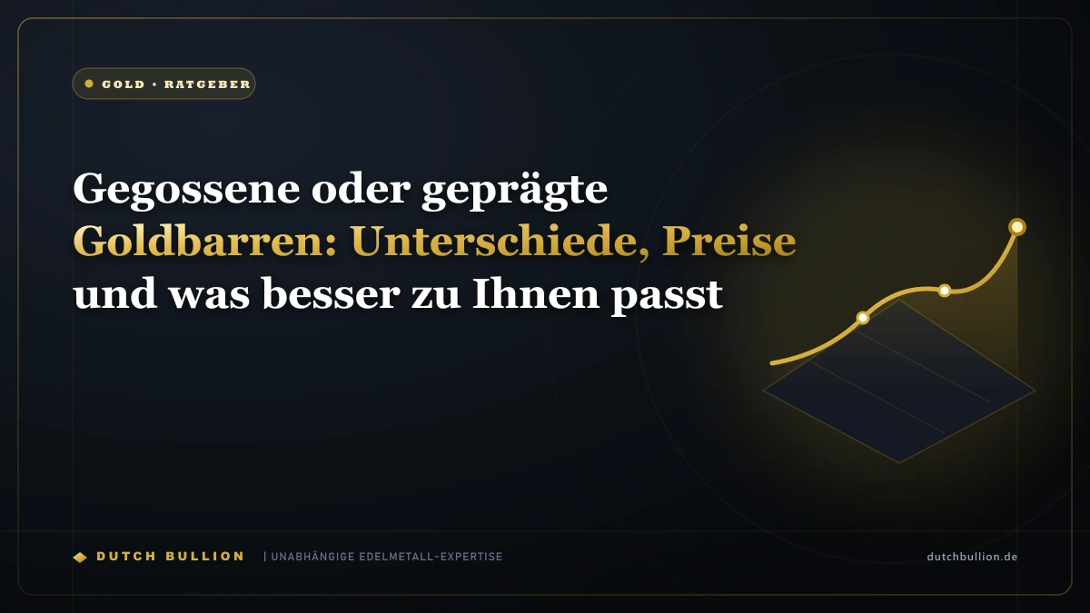 Gegossene oder geprägte Goldbarren: Unterschiede, Preise und was besser zu Ihnen passt