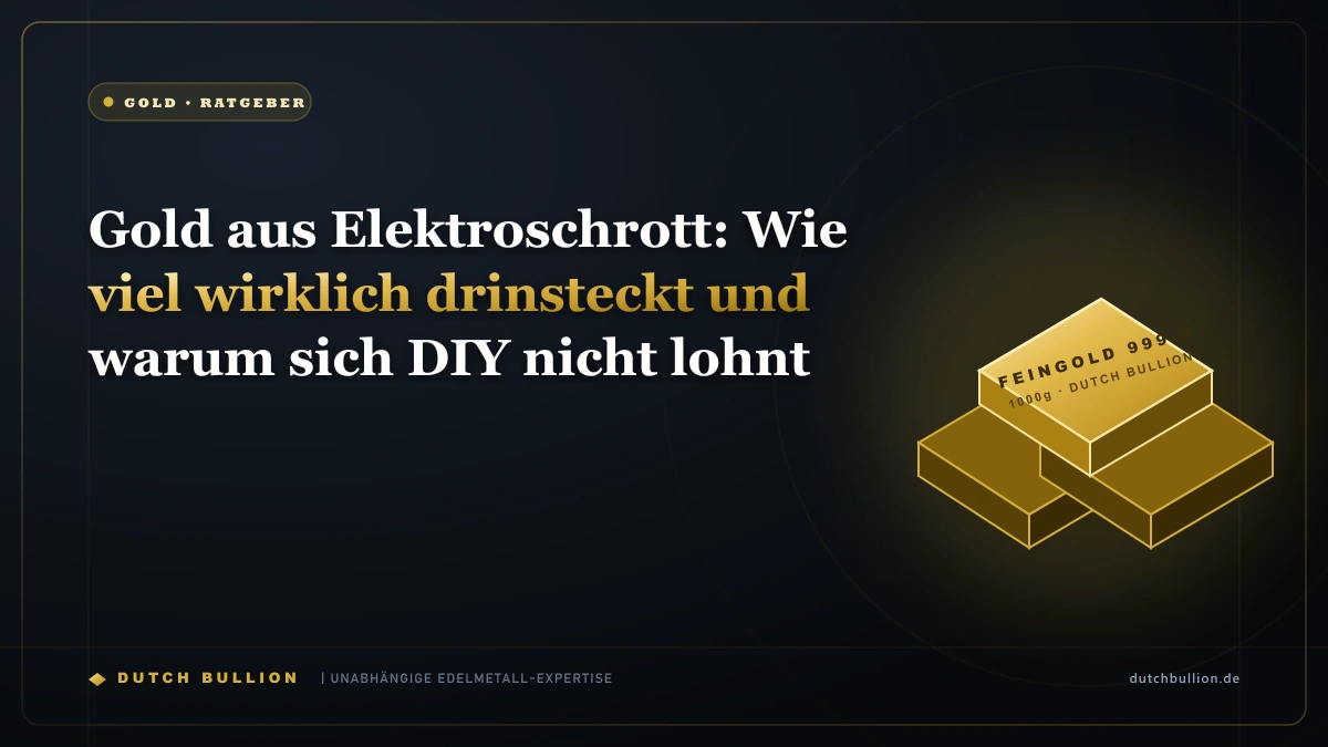 Gold aus Elektroschrott: Wie viel wirklich drinsteckt und warum sich DIY nicht lohnt