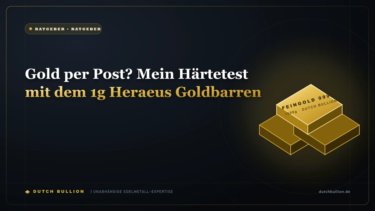 Gold per Post? Mein Härtetest mit dem 1g Heraeus Goldbarren