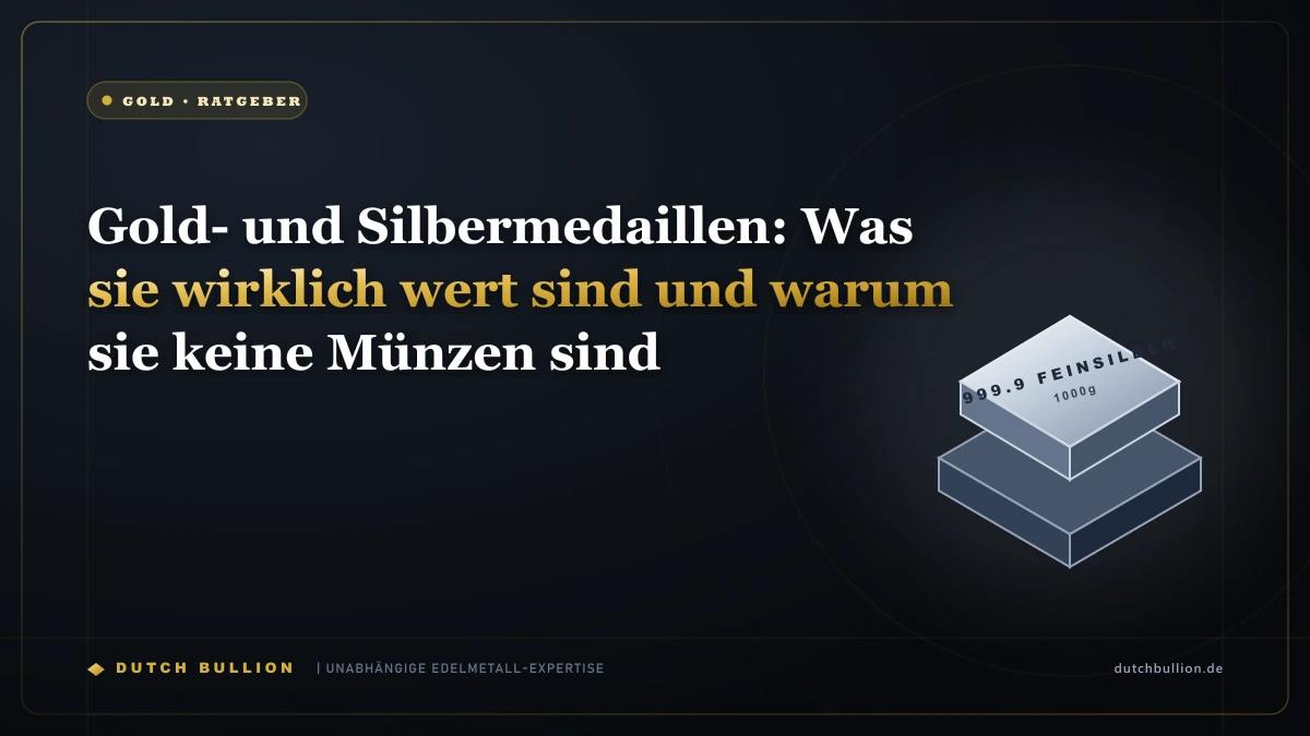 Gold- und Silbermedaillen: Was sie wirklich wert sind und warum sie keine Münzen sind