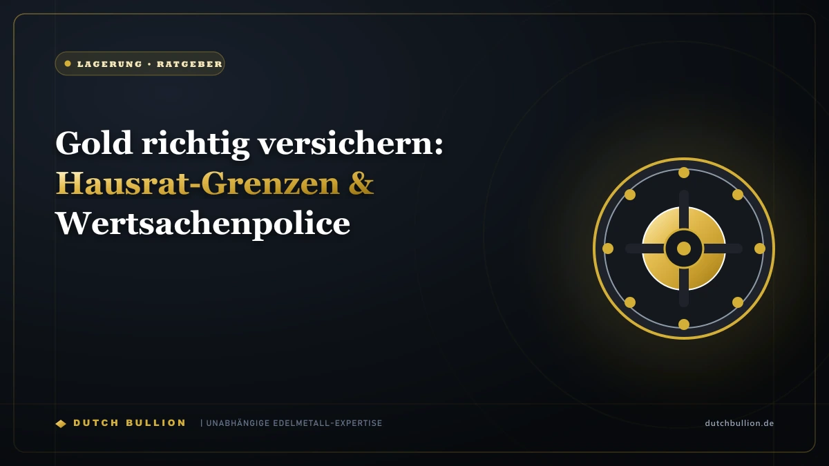 Gold richtig versichern: Hausrat-Grenzen & Wertsachenpolice
