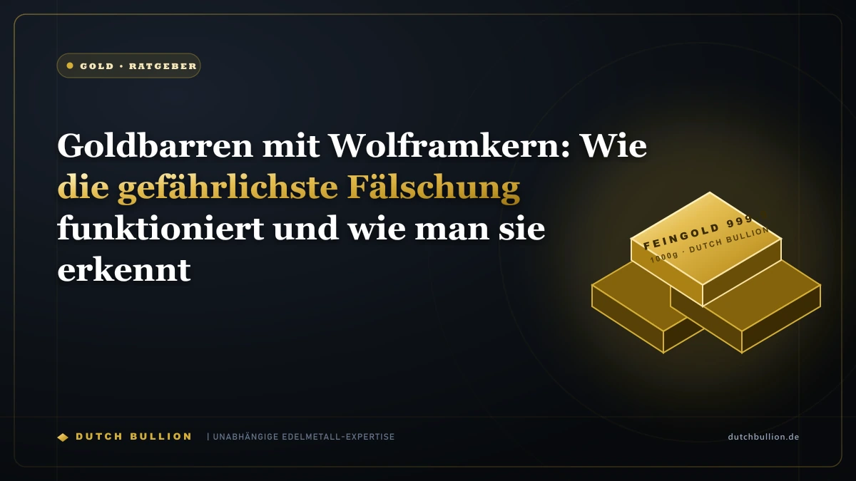 Goldbarren mit Wolframkern: Wie die gefährlichste Fälschung funktioniert und wie man sie erkennt