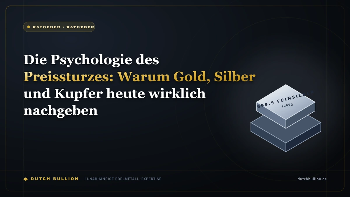 Die Psychologie des Preissturzes: Warum Gold, Silber und Kupfer heute wirklich nachgeben