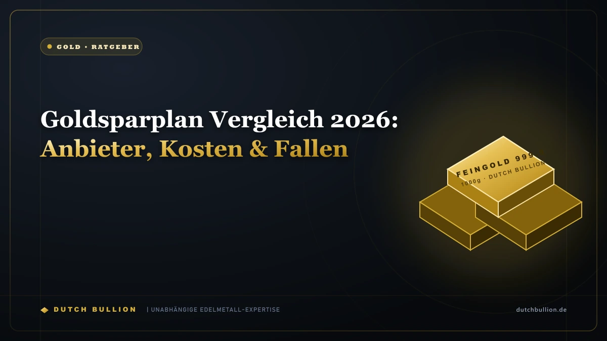Goldsparplan Vergleich 2026: Anbieter, Kosten & Fallen