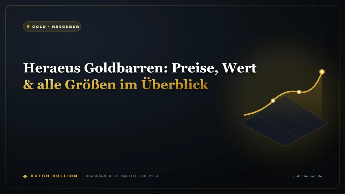 Heraeus Goldbarren: Preise, Wert & alle Größen im Überblick