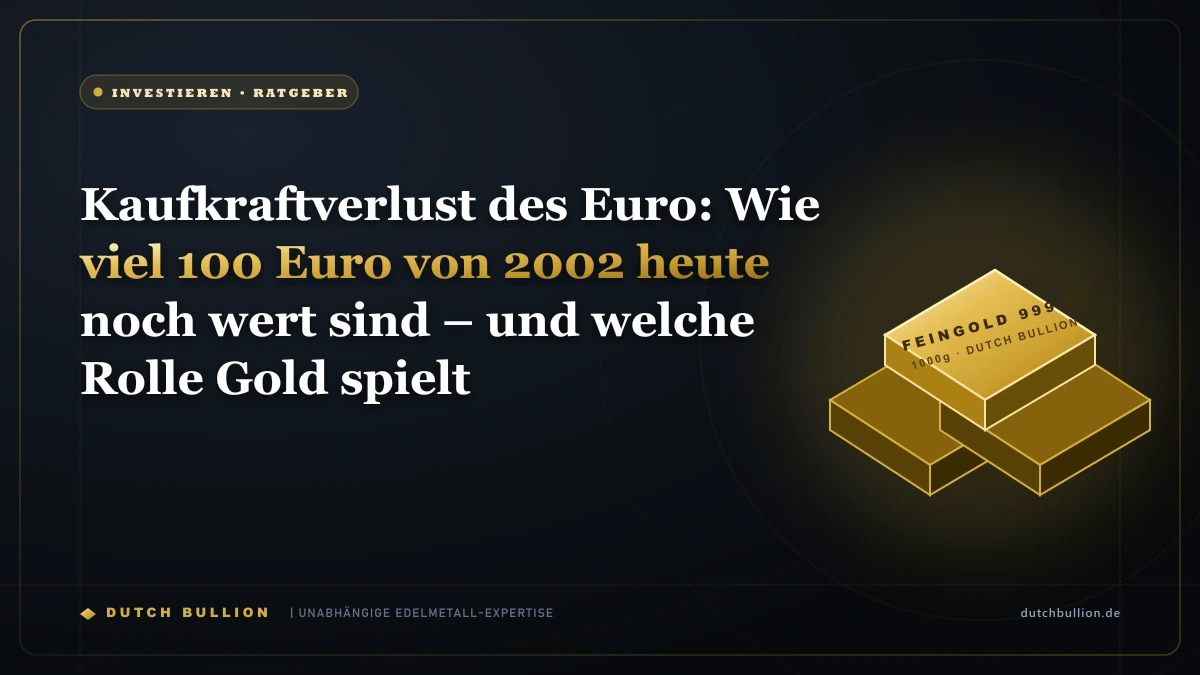 Kaufkraftverlust des Euro: Wie viel 100 Euro von 2002 heute noch wert sind – und welche Rolle Gold spielt