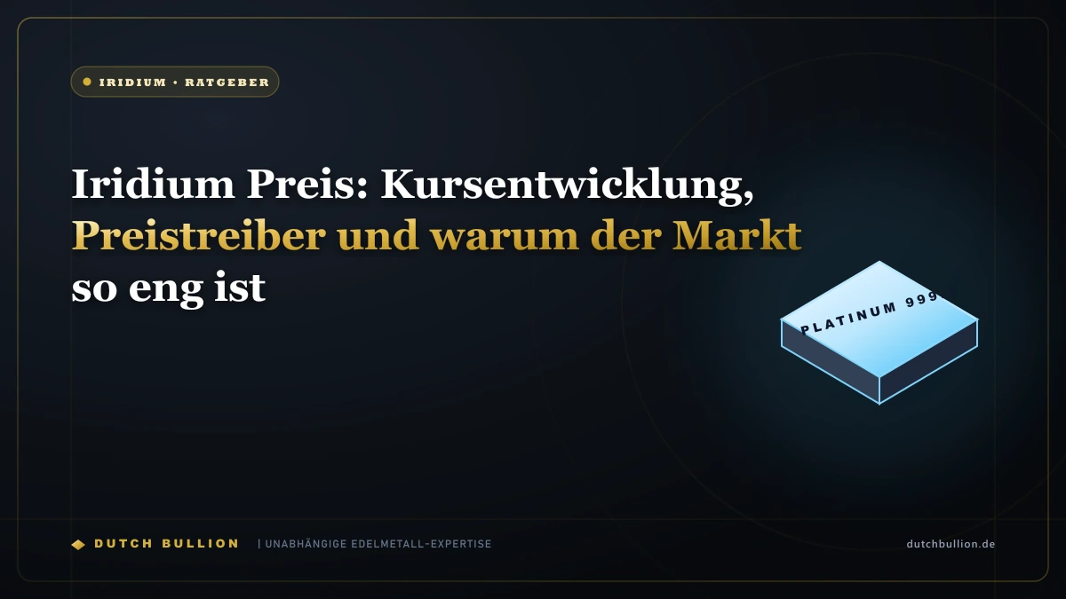 Iridium Preis: Kursentwicklung, Preistreiber und warum der Markt so eng ist