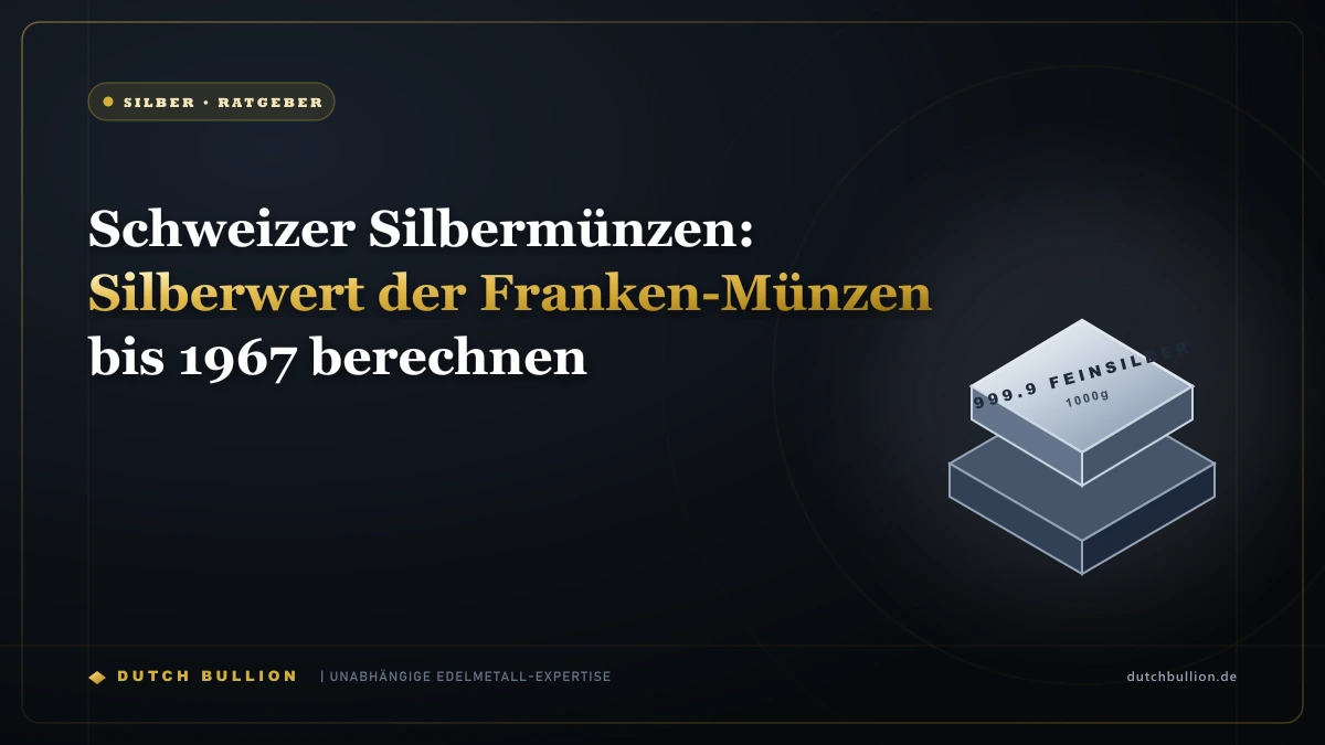 Schweizer Silbermünzen: Silberwert der Franken-Münzen bis 1967 berechnen