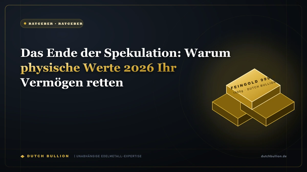 Das Ende der Spekulation: Warum physische Werte 2026 Ihr Vermögen retten