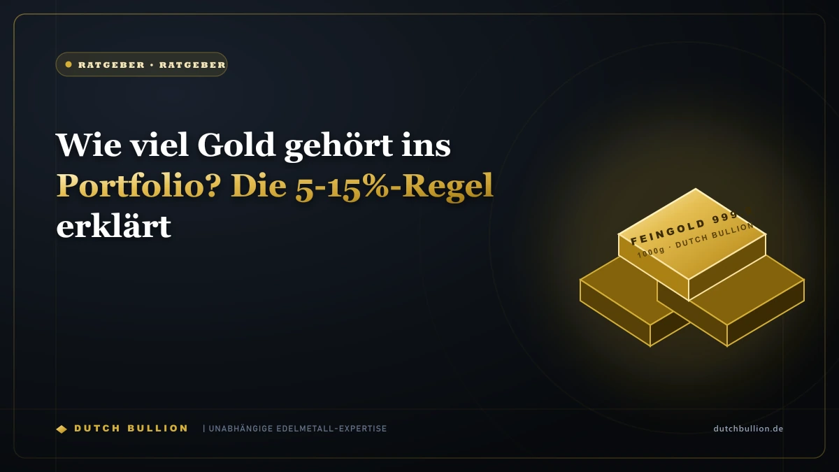 Wie viel Gold gehört ins Portfolio? Die 5-15%-Regel erklärt