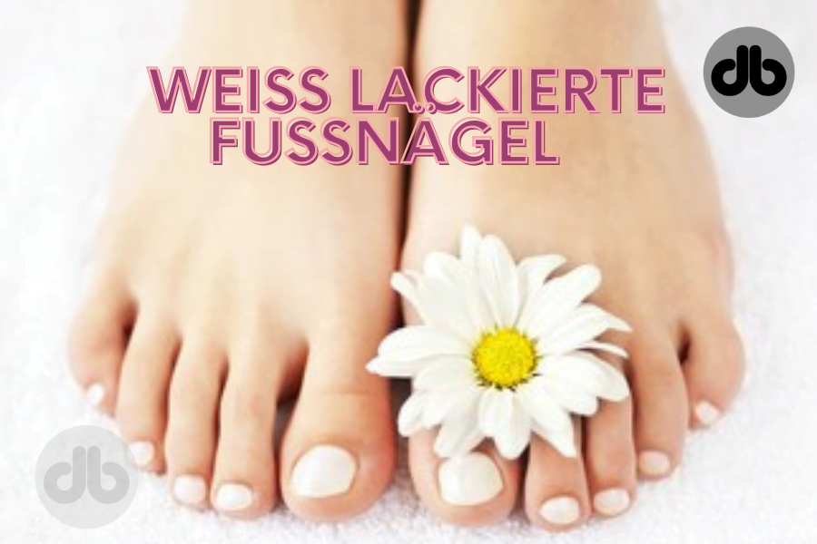 Weiß Lackierte Fußnägel