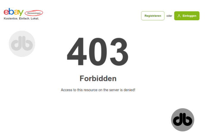 www.ebay-kleinanzeigen.de Access Denied (403)