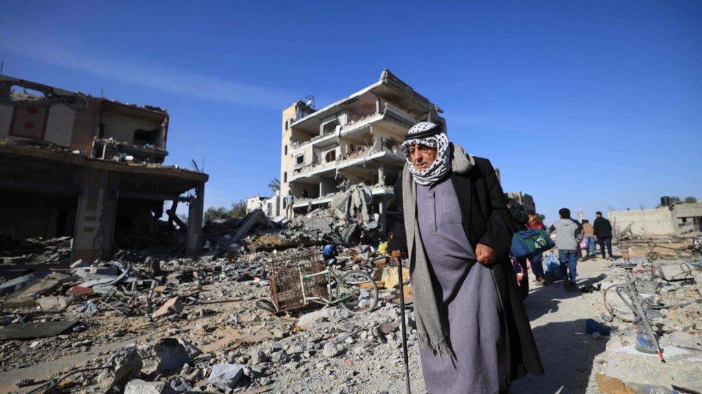 Eine palästinensische Unterkunft nach einem israelischen Angriff