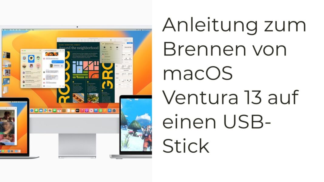 Anleitung zum Erstellen eines bootfähigen macOS Ventura 13 USB-Laufwerks