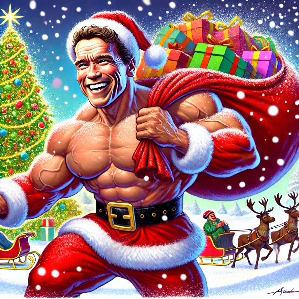 Arnold Schwarzenegger wird zum Weihnachtsmann