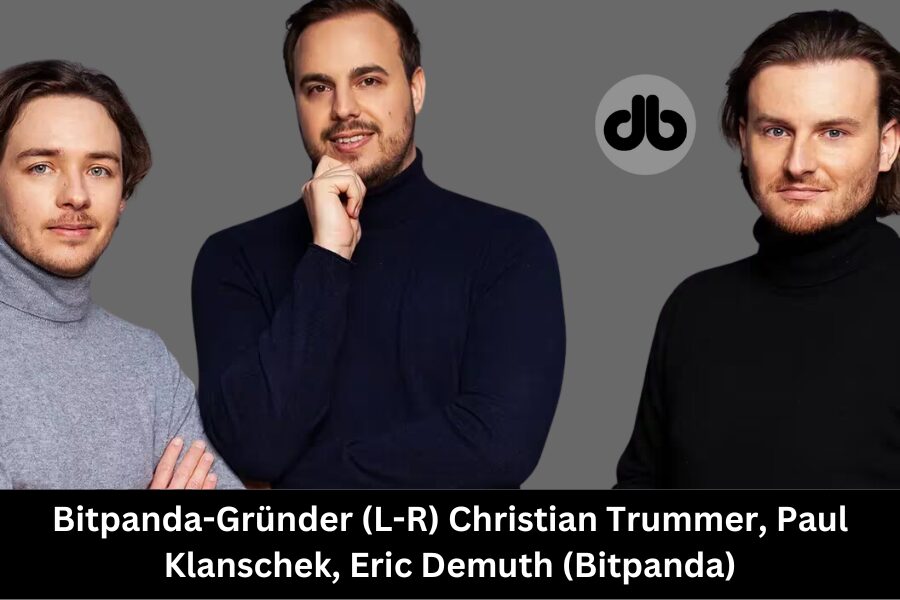Bitpanda-Gründer (L-R) Christian Trummer, Paul Klanschek, Eric Demuth (Bitpanda)