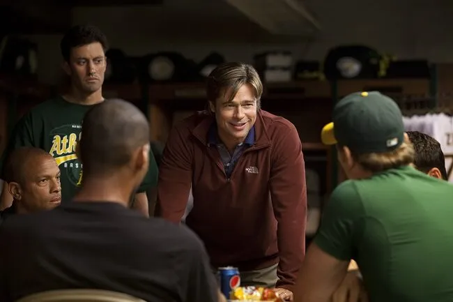 Brad Pitt in einer Szene aus Moneyball