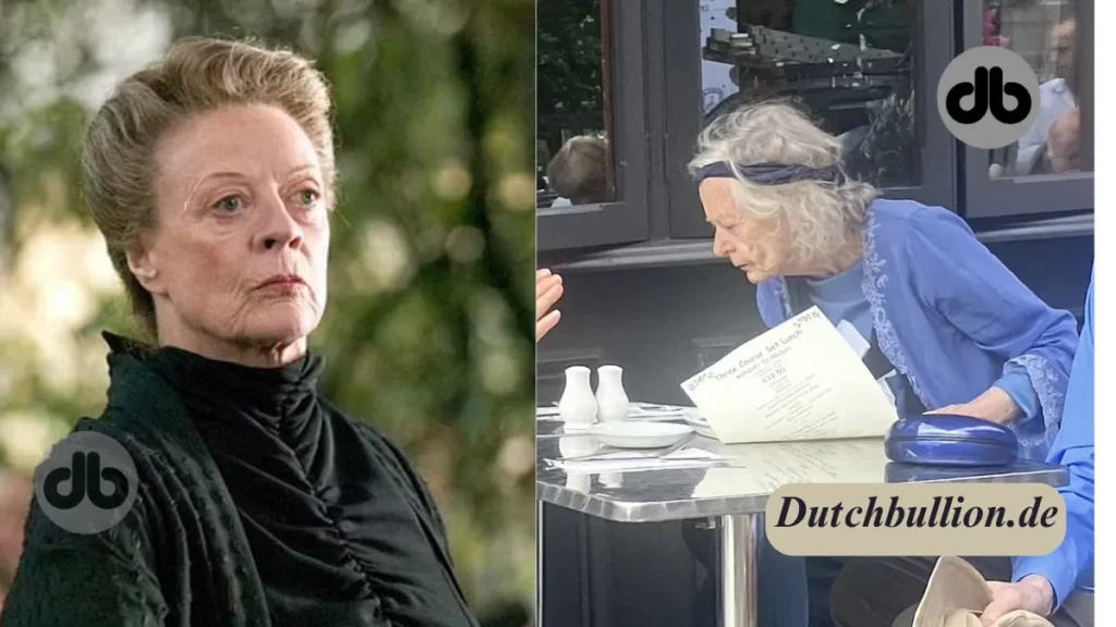 PA Media Dame Maggie Smith in einer roten Jacke im Jahr 2015