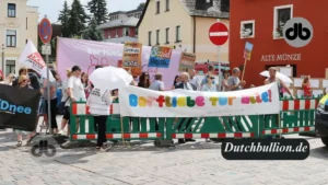 Demo gegen eine AfD-Veranstaltung in Neumarkt Schleiz Anfang August.