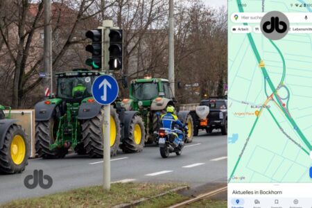 Deutsche Landwirte protestieren: Eine intelligente Annäherung mit Google Maps