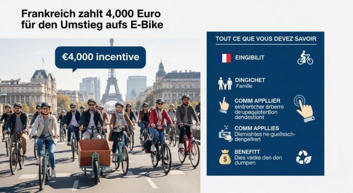 Frankreich zahlt 4.000 Euro für den Umstieg aufs E-Bike