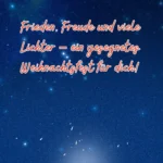 Frieden, Freude und viele Lichter – ein gesegnetes Weihnachtsfest für dich!