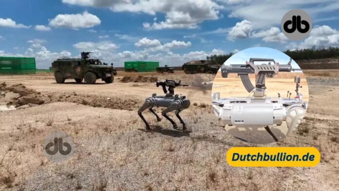 Gewehr tragende Roboterhunde