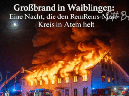 Großbrand in Waiblingen
