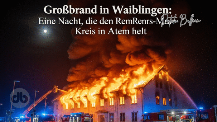 Großbrand in Waiblingen