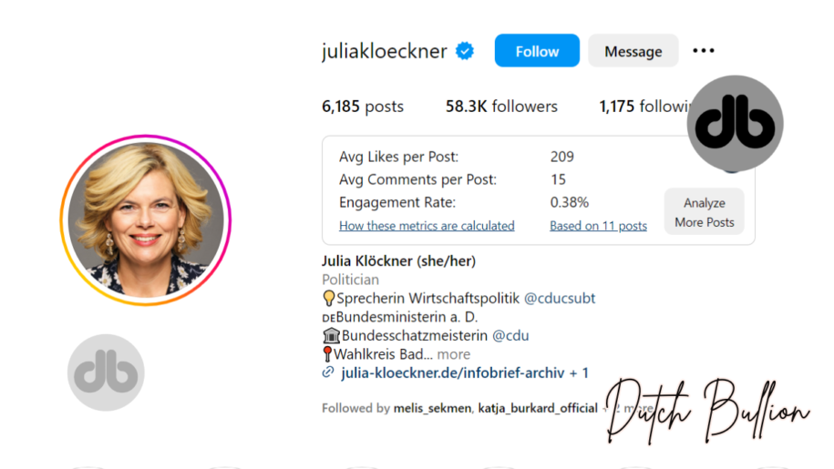 Julia Klöckners Instagram