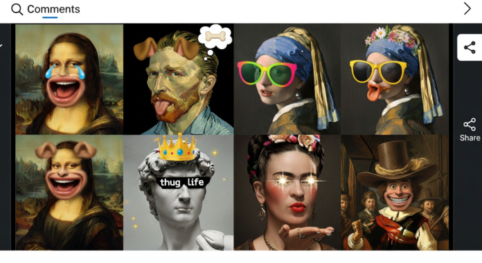 Kunstgeschichte-Gesichter auf TikTok