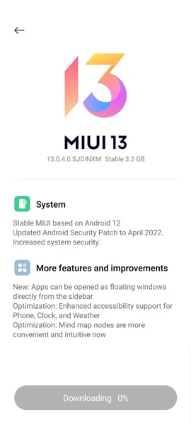 MIUI 13.0.4“ für Mi 10T10T Pro
