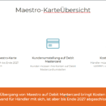 Maestro-KarteUebersicht