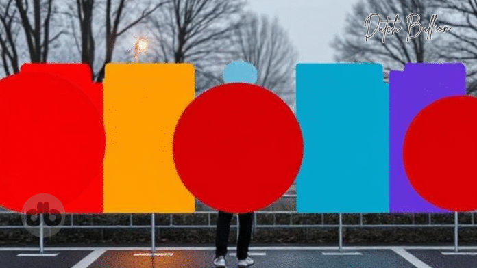 Bunte geometrische Formen im Freien