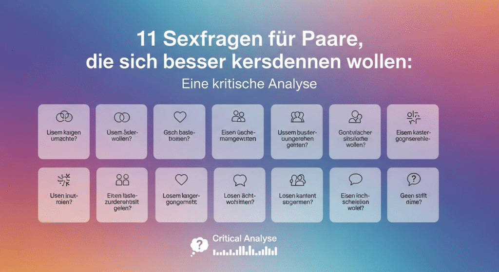 11 Sexfragen für Paare, die sich besser kennenlernen wollen: Eine kritische Analyse 1 Sexfragen fuer Paare 1