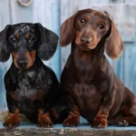 Teckel-Dackel-Hunde-Positionierung