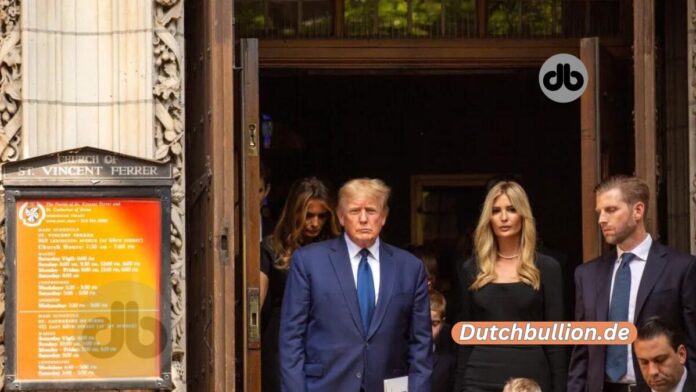 Trump steht bei der Beerdigung von Ivana Trump im Mittelpunkt