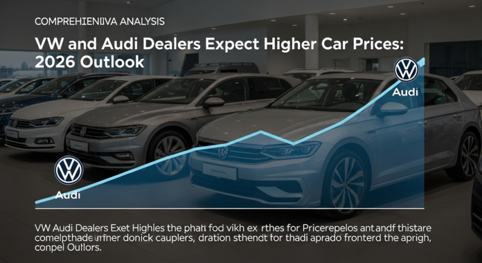 VW- und Audi-Händler erwarten 2026 höhere Autopreise