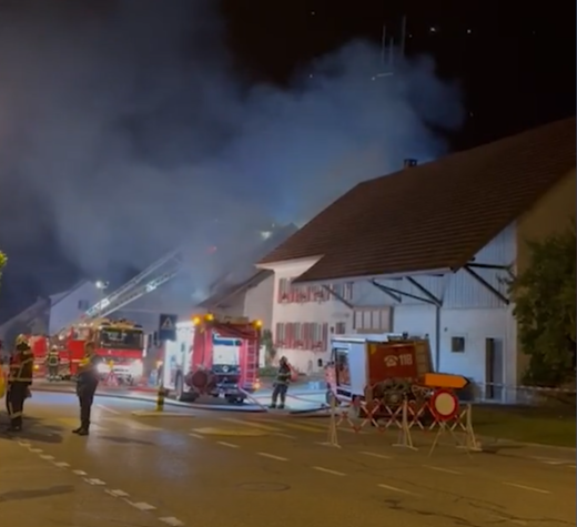 Verheerender Brand im Restaurant „Adler in Gipf Oberfrick AG 1