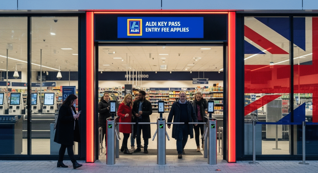 aldi testet eintrittgebühr in kassenlosen geschäften in großbritannien