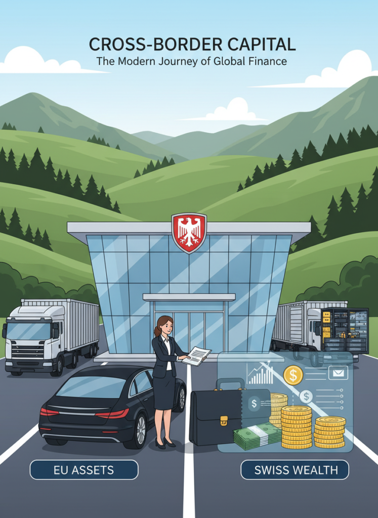 Grenzkontrolle zwischen der Schweiz und Deutschland beim Zoll Fig 3: Grenzkontrolle zwischen der Schweiz und Deutschland beim Zoll