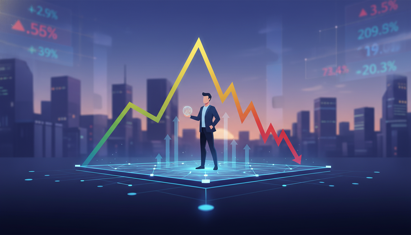 dax-record-high-correction-2026-index-investors.webp Investor vor einem DAX Chart-Verlauf mit Rekordhoch und Korrektur 2026 zur Veranschaulichung für Index-Investoren.