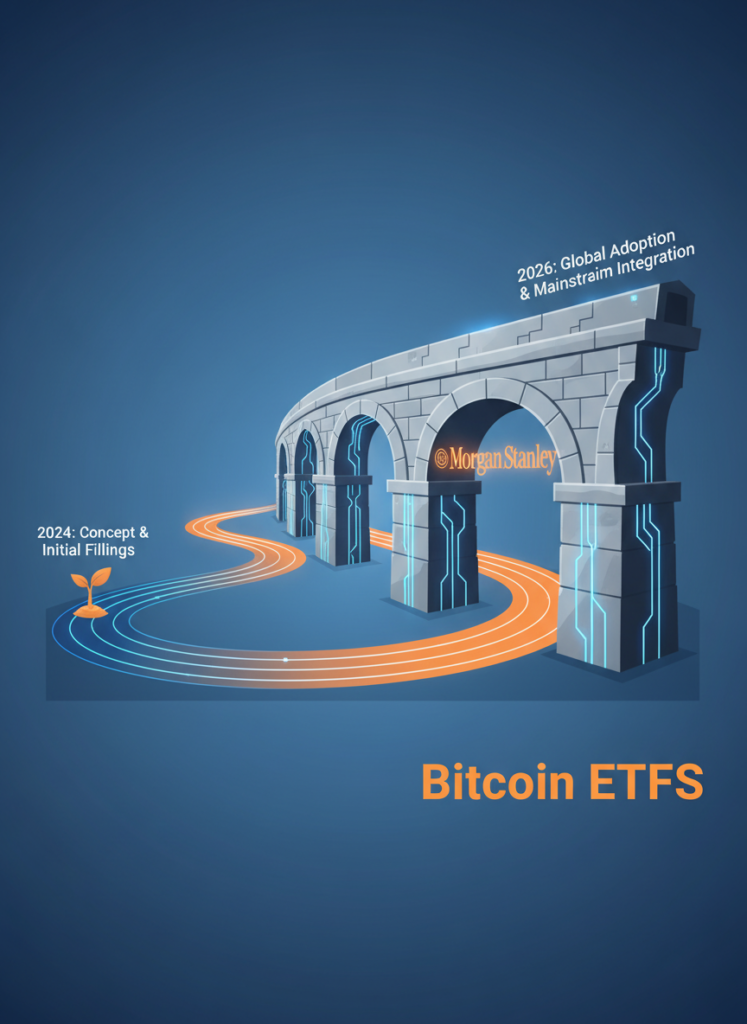 Welchen Einfluss hat der Morgan Stanley Bitcoin ETF auf den Markt? 1 Zeitleiste der Bitcoin ETF Entwicklung von 2024 bis zur institutionellen Integration 2026