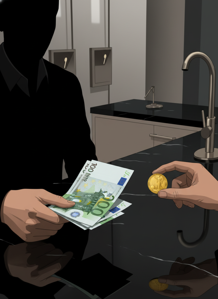 Anonymer Goldkauf mit Bargeld unter der 1.999,99 Euro Grenze in Deutschland.