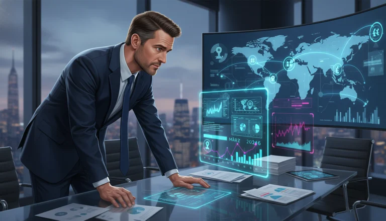Makro-Analyse zur Fed Zinsentscheidung März 2026 mit globalen Finanzcharts für Auswirkungen auf den Markt.