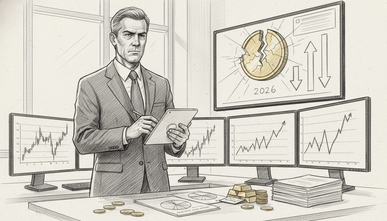 gold-price-shock-2026-investment-portfolio-update.webp Experte analysiert Börsencharts zum Goldpreis-Beben 2026 vor zerbrochener Goldmünze für ein nötiges Portfolio-Update.